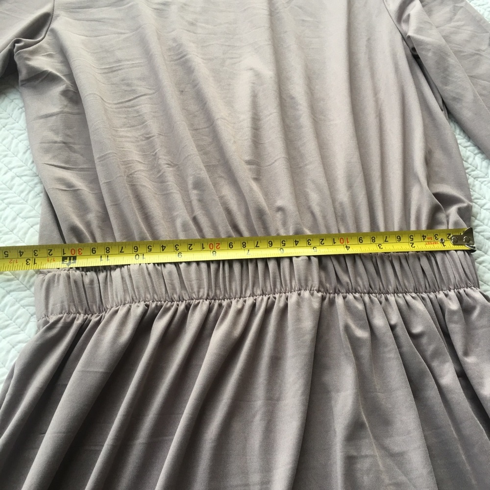 Silky Taupe Maxi Dress - Picture 6 of 8